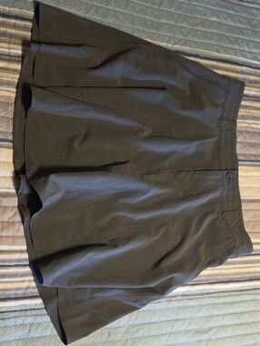 Black High-Waist A-Line Mini Skirt